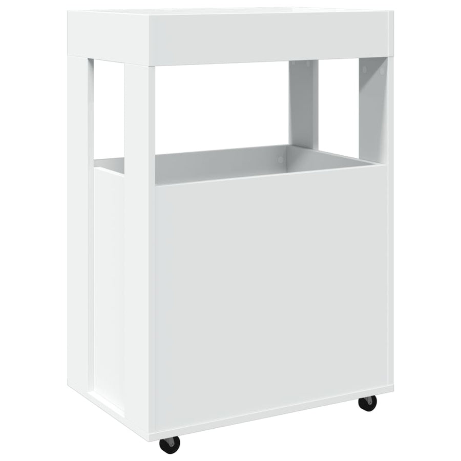 Drankkar 60x39,5x89 cm bewerkt hout wit