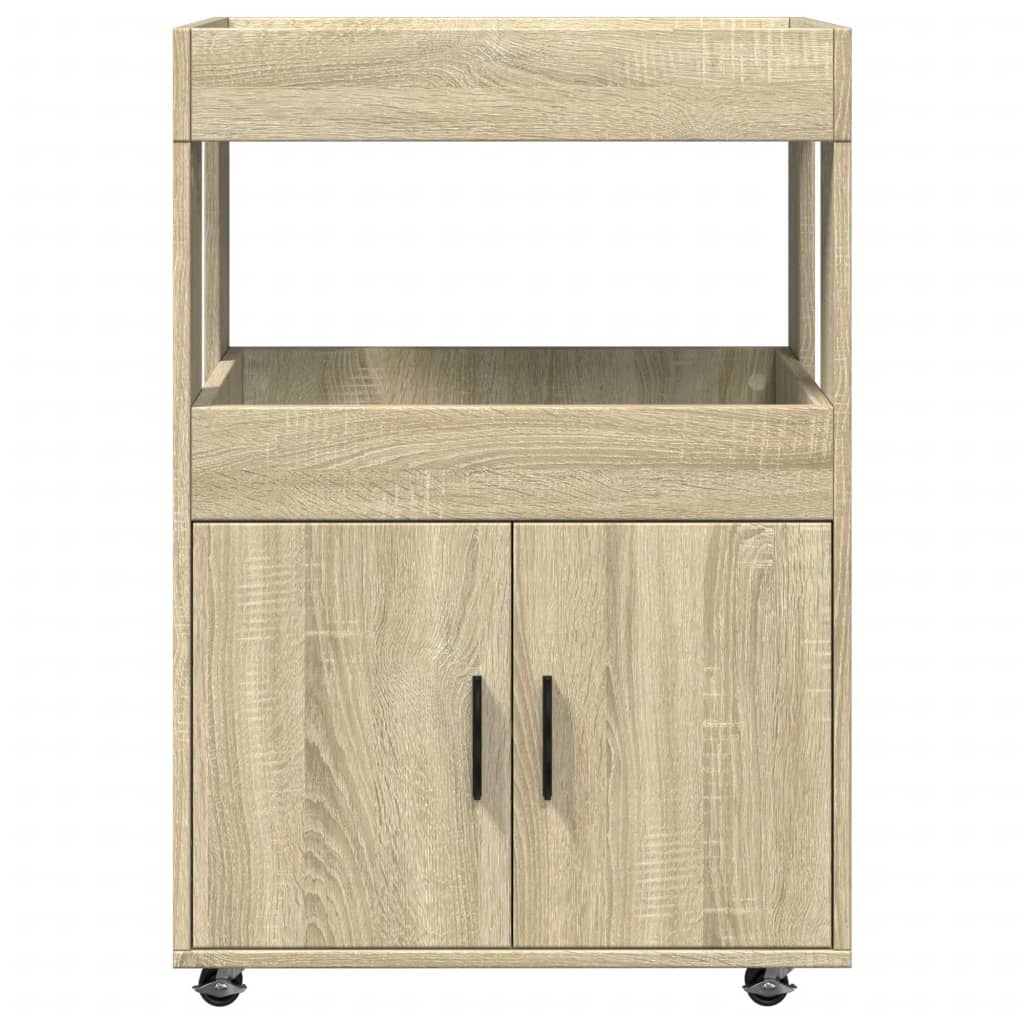 Drankkar 60X39,5X89 Cm Bewerkt Hout Kleurig Sonoma eiken