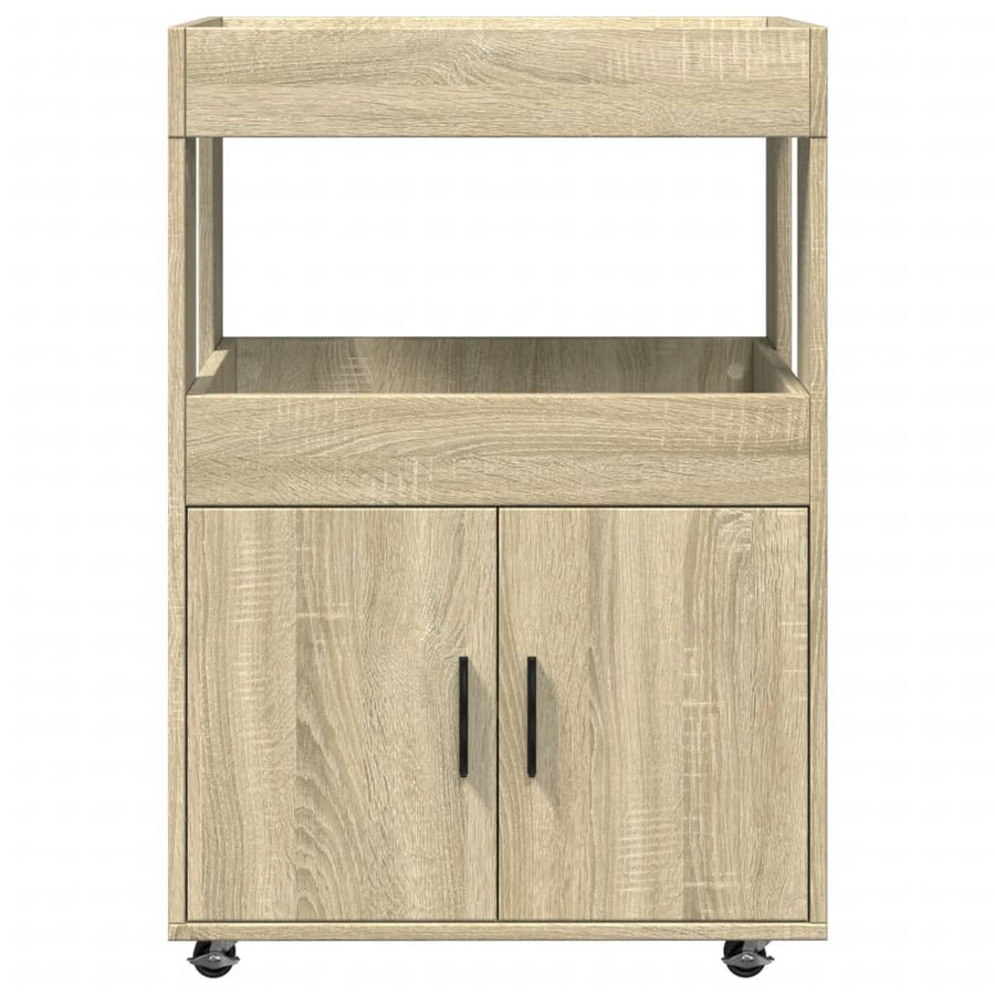 Drankkar 60X39,5X89 Cm Bewerkt Hout Kleurig Sonoma eiken