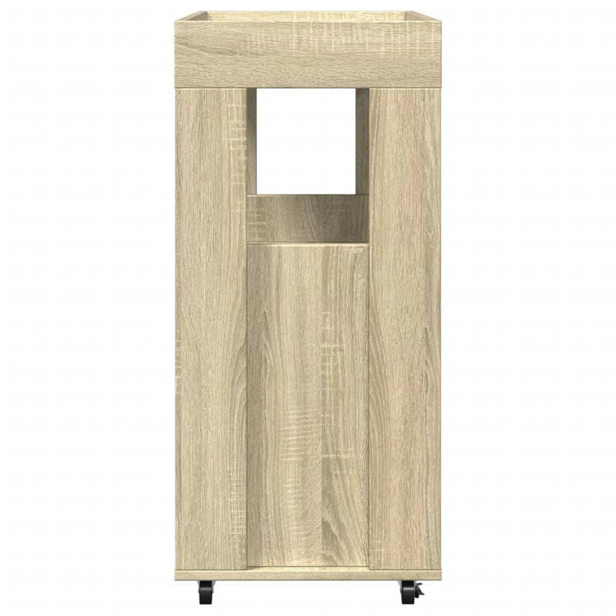 Drankkar 60X39,5X89 Cm Bewerkt Hout Kleurig Sonoma eiken