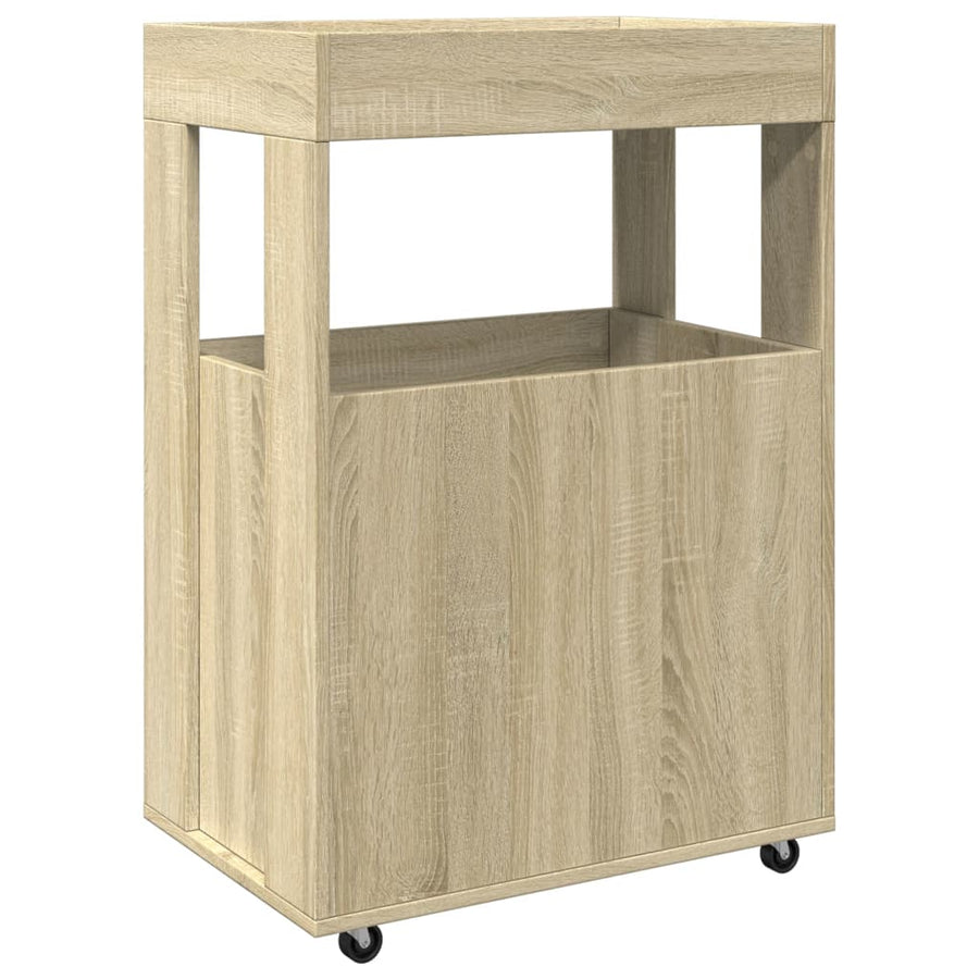 Drankkar 60X39,5X89 Cm Bewerkt Hout Kleurig Sonoma eiken