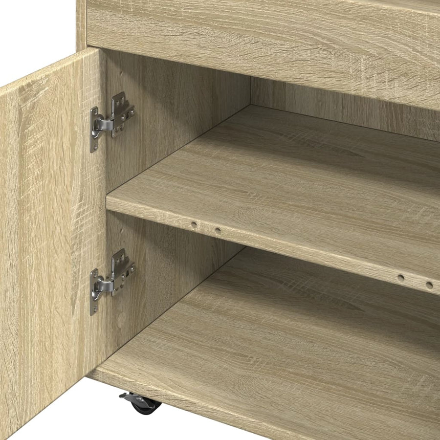 Drankkar 60X39,5X89 Cm Bewerkt Hout Kleurig Sonoma eiken