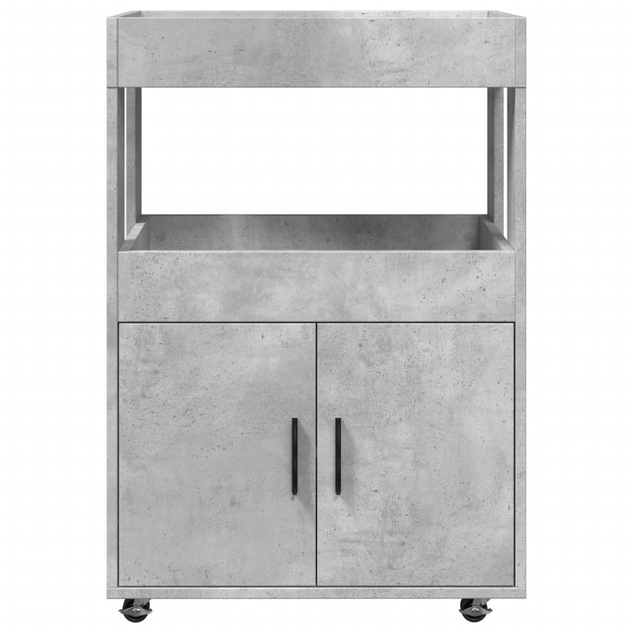Drankkar 60X39,5X89 Cm Bewerkt Hout Betongrijs