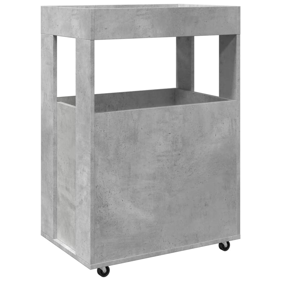 Drankkar 60X39,5X89 Cm Bewerkt Hout Betongrijs