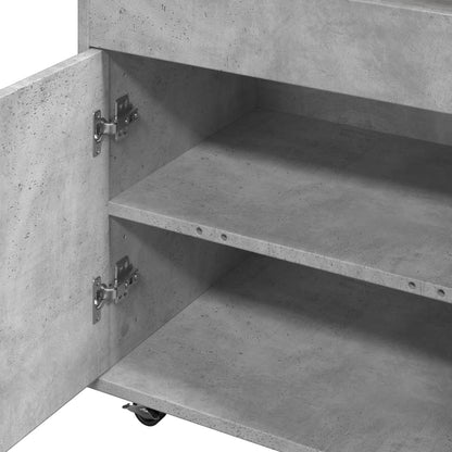 Drankkar 60X39,5X89 Cm Bewerkt Hout Betongrijs