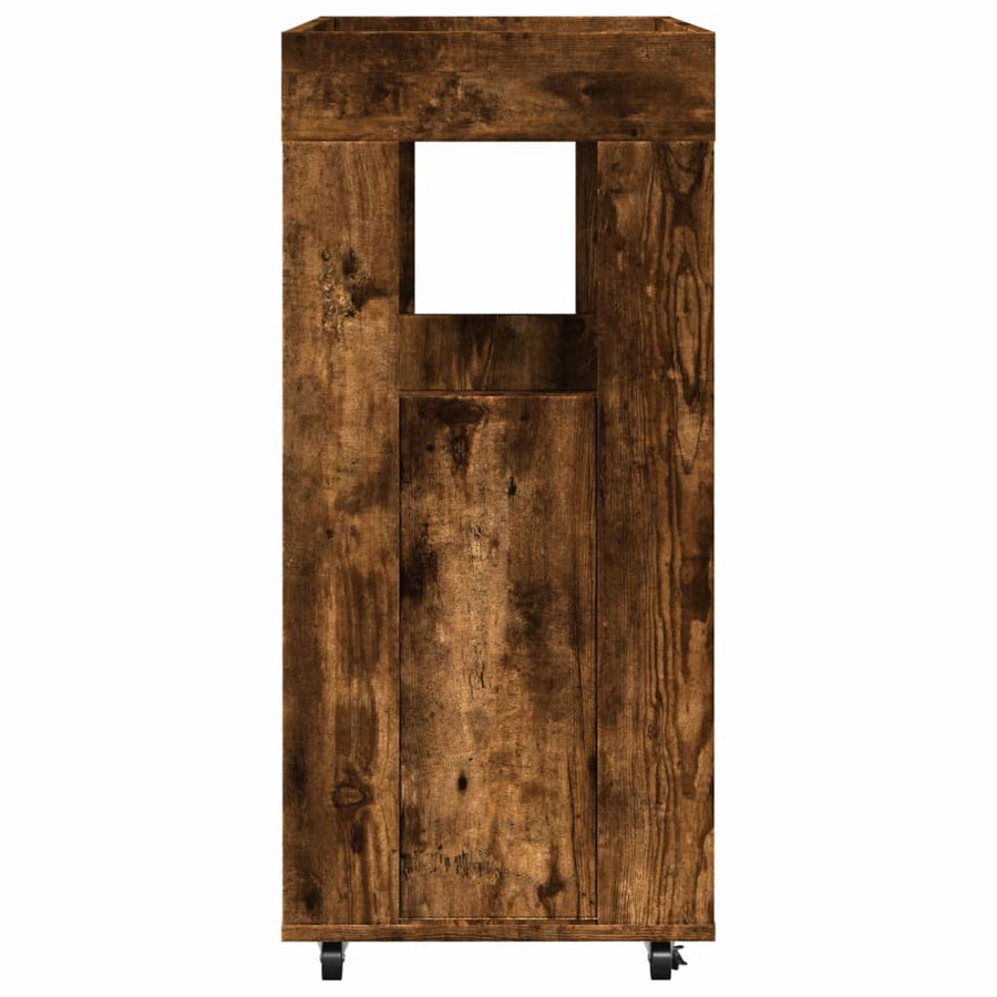Drankkar 60X39,5X89 Cm Bewerkt Hout Kleurig Gerookt eiken