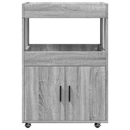 Drankkar 60X39,5X89 Cm Bewerkt Hout Eikenkleurig Grijs sonoma