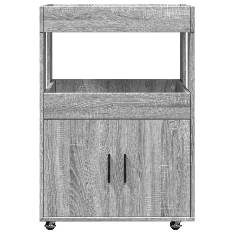 Drankkar 60X39,5X89 Cm Bewerkt Hout Eikenkleurig Grijs sonoma