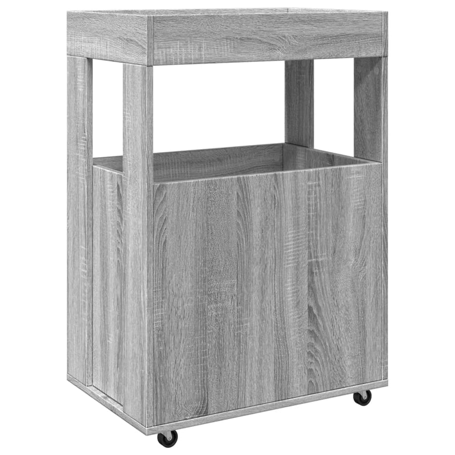 Drankkar 60X39,5X89 Cm Bewerkt Hout Eikenkleurig Grijs sonoma