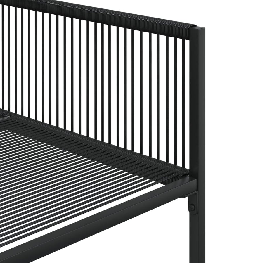 5-delige Tuinset poly rattan zwart