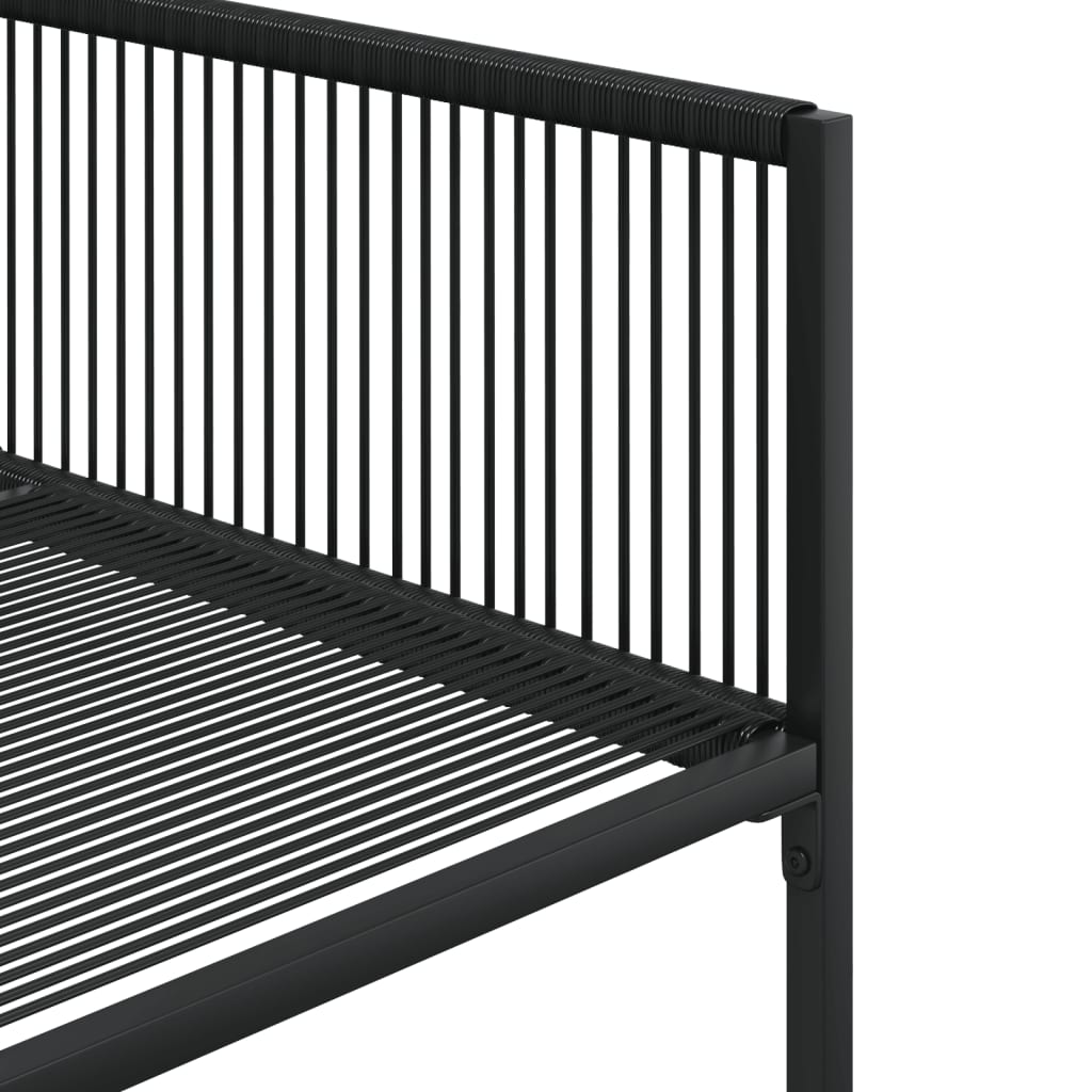 9-delige Tuinset poly rattan zwart