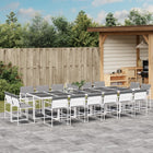 Tuinset 17-delig textileen wit