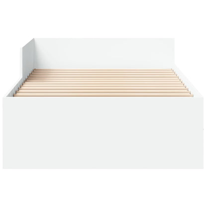 Bedframe bewerkt hout wit 100x200 cm