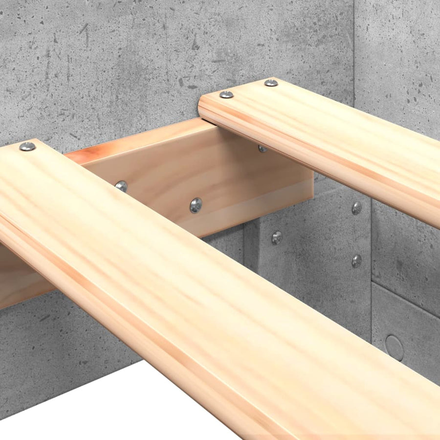 Bedframe Bewerkt Hout 100 x 200 cm