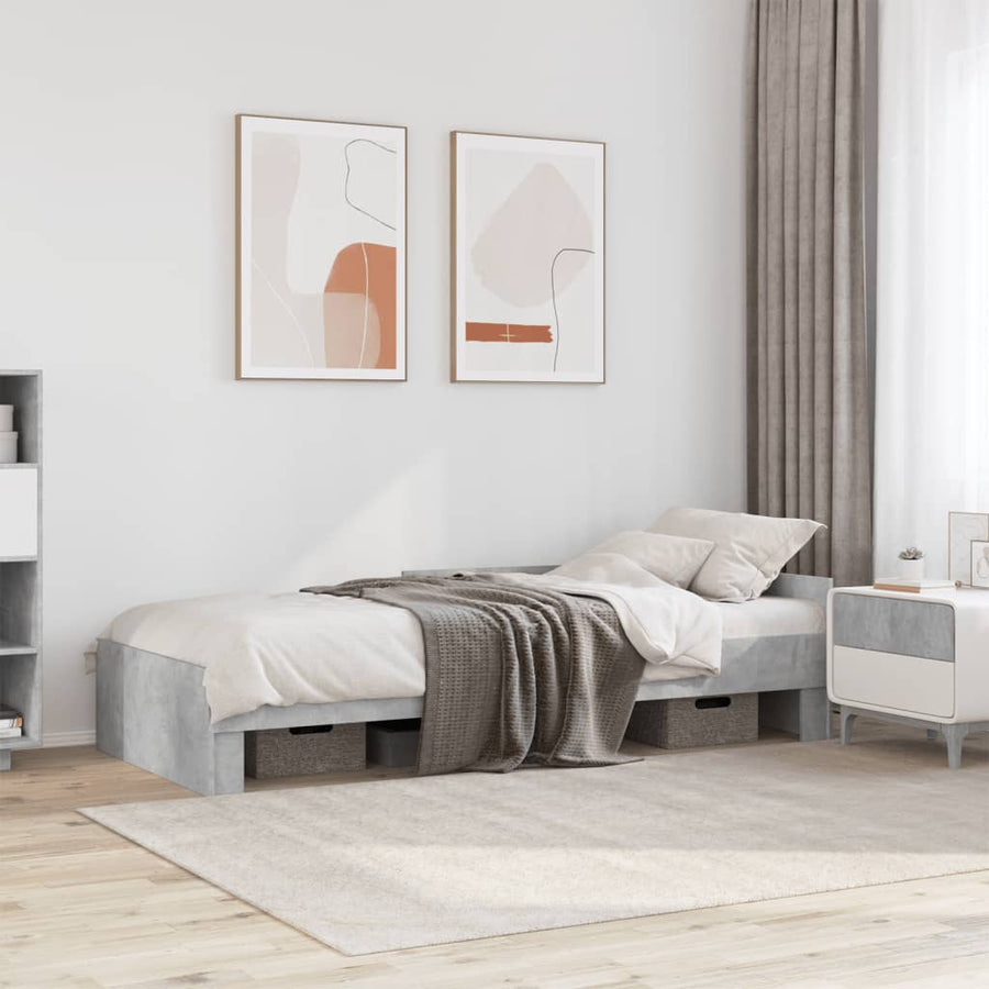Bedframe Bewerkt Hout 100 x 200 cm