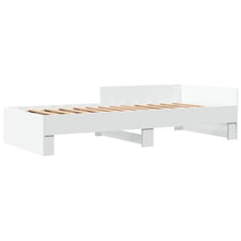 Bedframe bewerkt hout wit 90x200 cm