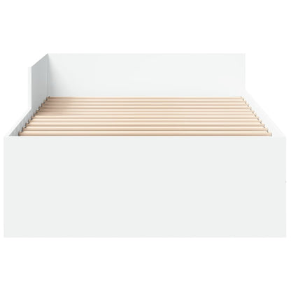 Bedframe bewerkt hout wit 90x200 cm