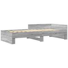 Bedframe bewerkt hout grijs sonoma eikenkleurig 90x200 cm