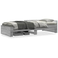 Bed frame engineered wood grey Sonoma oak 75x190 cm