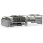 Bed frame engineered wood grey Sonoma oak 75x190 cm