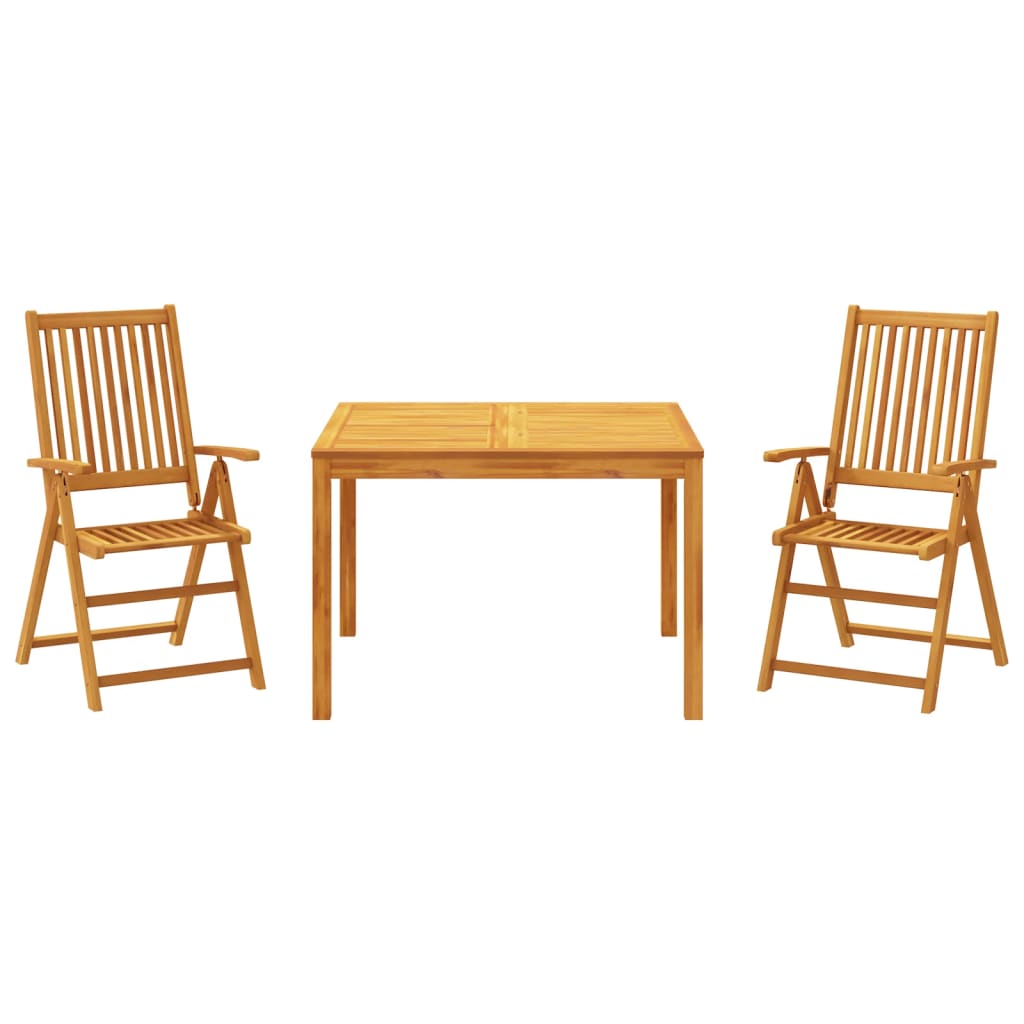 3-delige Tuinset massief acaciahout