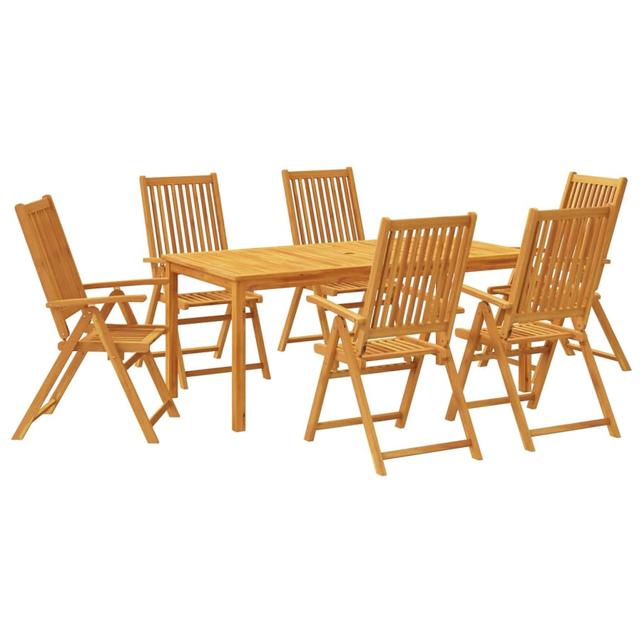 7-Delige Tuinset 180X90X75 Cm Massief Acaciahout 1