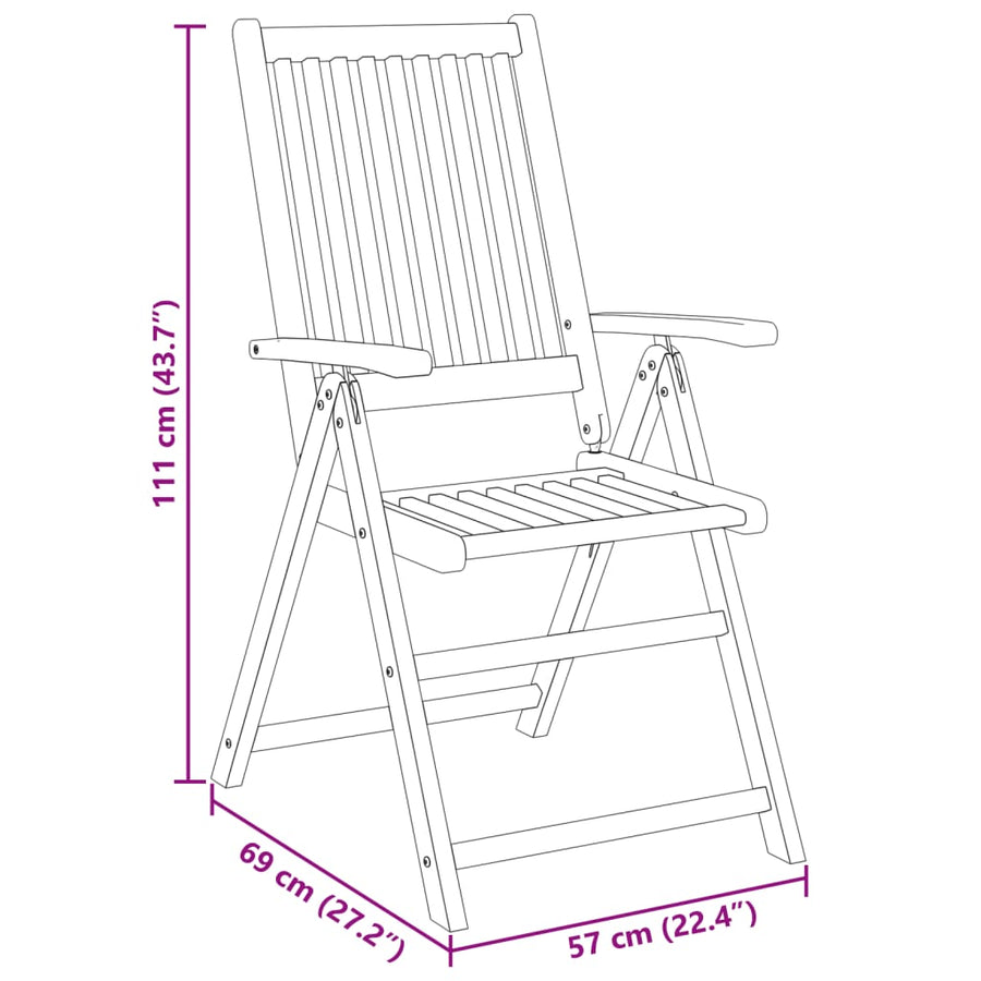 9-Delige Tuinset 180X90X75 Cm Massief Acaciahout 1