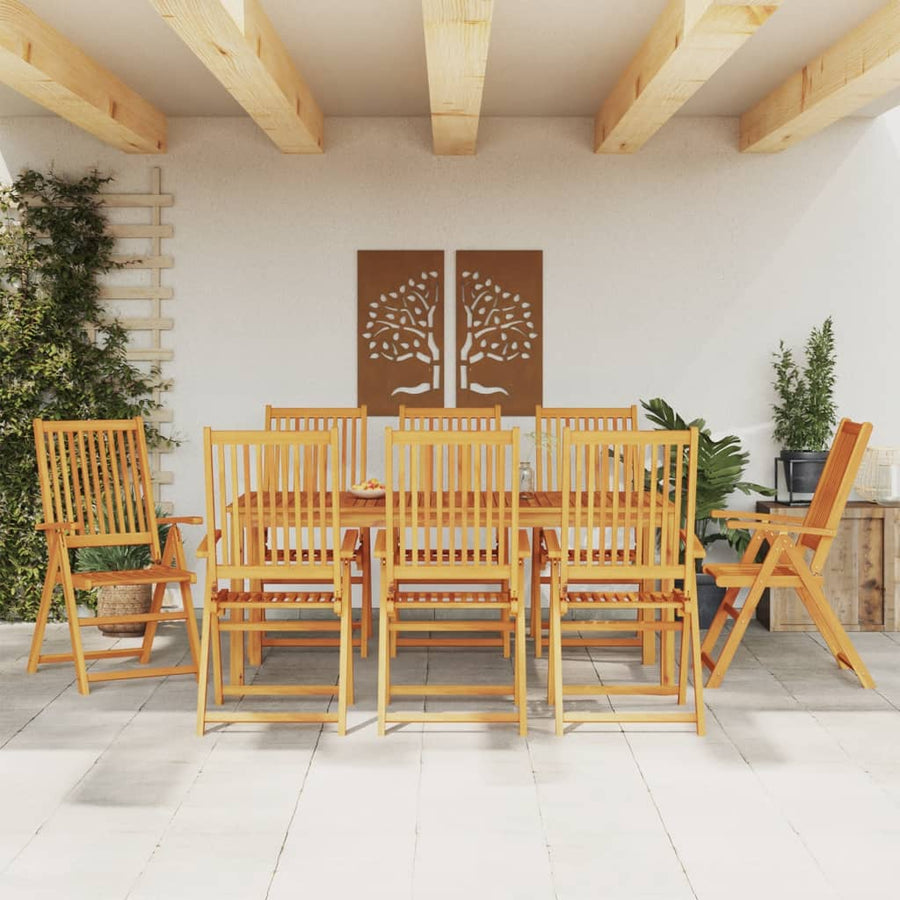 9-Delige Tuinset 180X90X75 Cm Massief Acaciahout 1