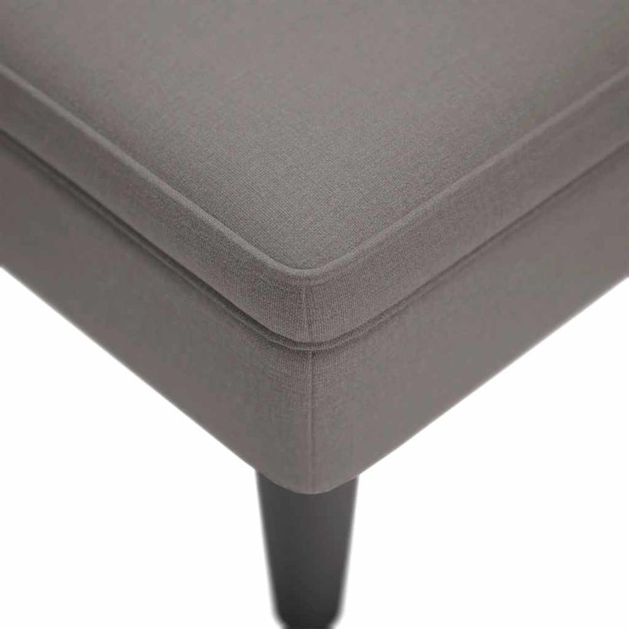 Chaise longue met kussen en rechterarmleuning stof taupe