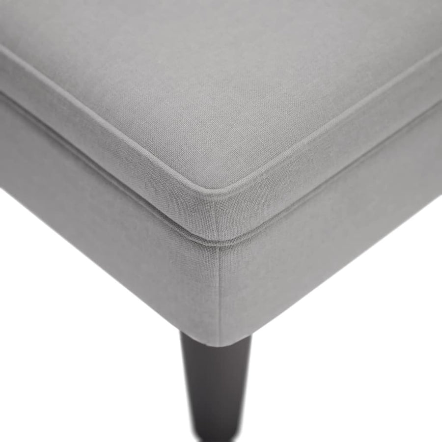 Chaise longue met kussen en rechterarmleuning stof wolk grijs