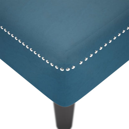 Chaise longue met kussen en rechterarmleuning fluweel blauw