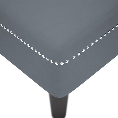 Chaise longue met kussen&rechterarmleuning fluweel donkergrijs