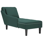 Chaise longue 145x56x70 cm fluweel donkergroen