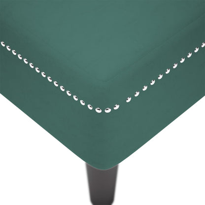 Chaise longue met kussen&rechterarmleuning fluweel donkergroen