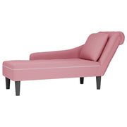 Chaise longue 145x56x70 cm fluweel roze