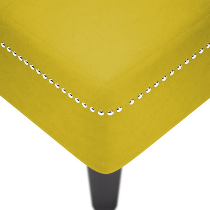 Chaise longue met kussen en rechterarmleuning fluweel geel