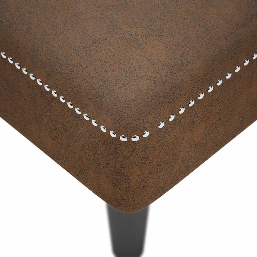 Chaise Longue Met Kussen En Rechterarmleuning Kunstleer Bruin