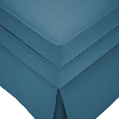 Chaise longue met bolster en rechterarmleuning fluweel blauw