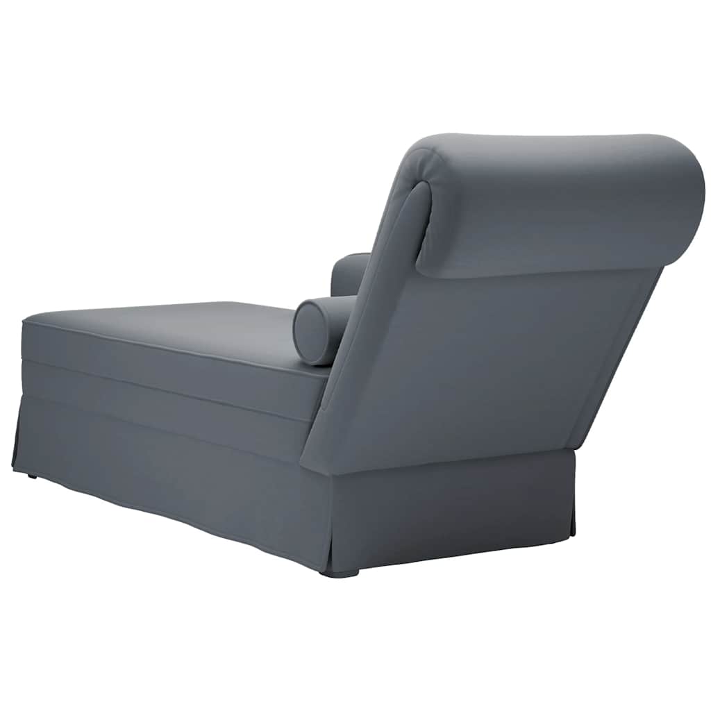 vidaXL Chaise longue met bolster en rechterarmleuning linnen
