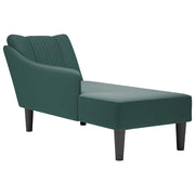 Chaise longue fluweel donkergroen 140x56x66 cm