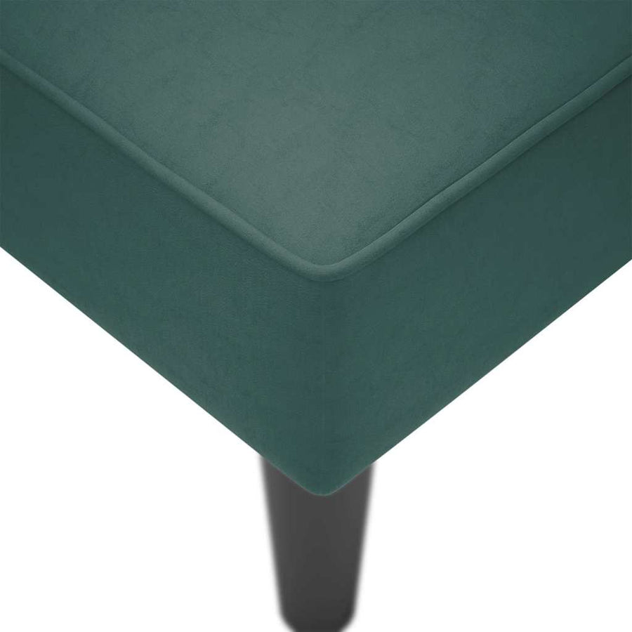 Chaise longue met rechterarmleuning fluweel donkergroen