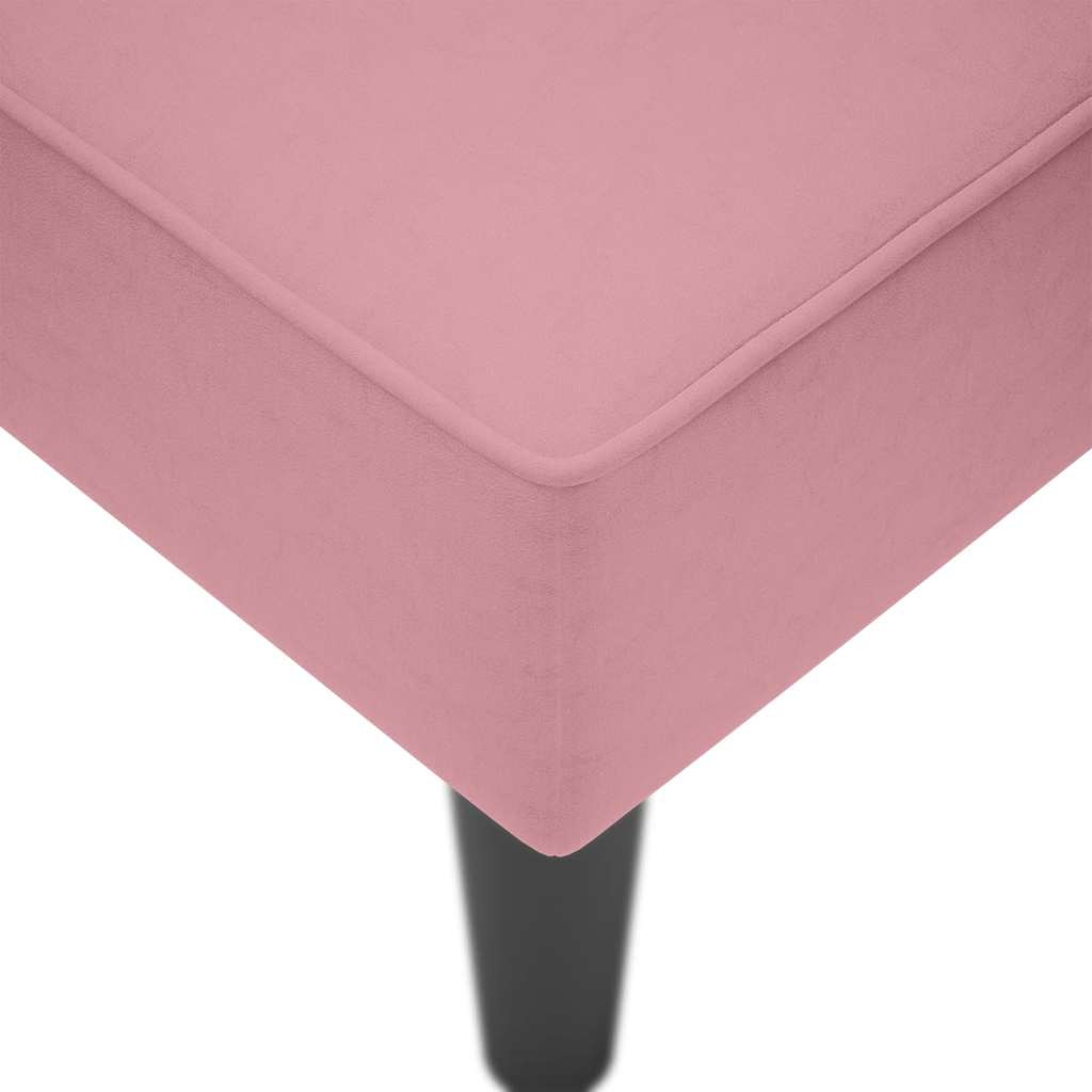 Chaise longue met rechterarmleuning fluweel roze