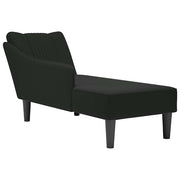 Chaise longue fluweel zwart 140x56x66 cm