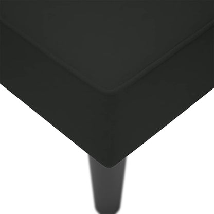 Chaise longue met rechterarmleuning fluweel zwart