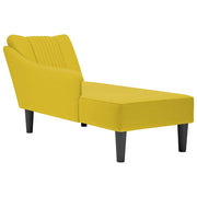 Chaise longue fluweel geel 140x56x66 cm