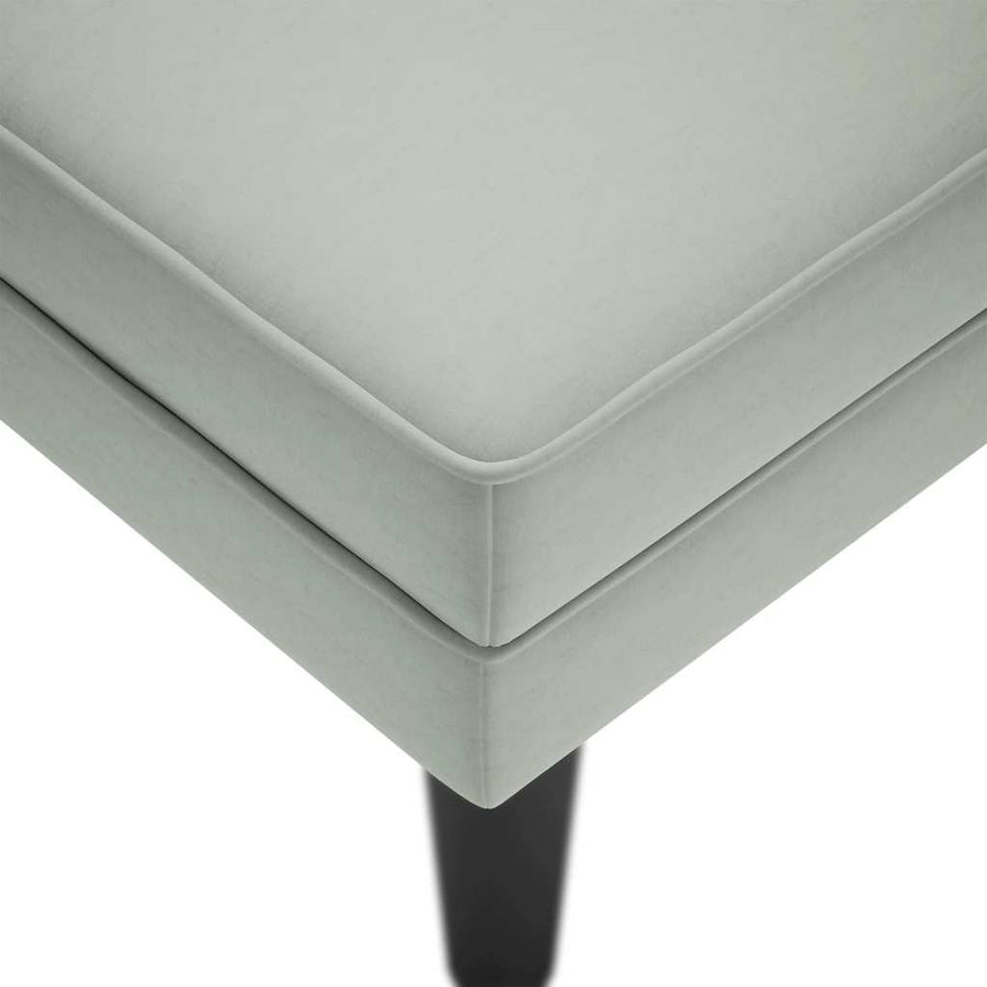 Chaise longue met kussen & rechterarmleuning fluweel lichtgrijs