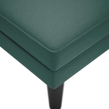 Chaise longue met kussen&rechterarmleuning fluweel donkergroen