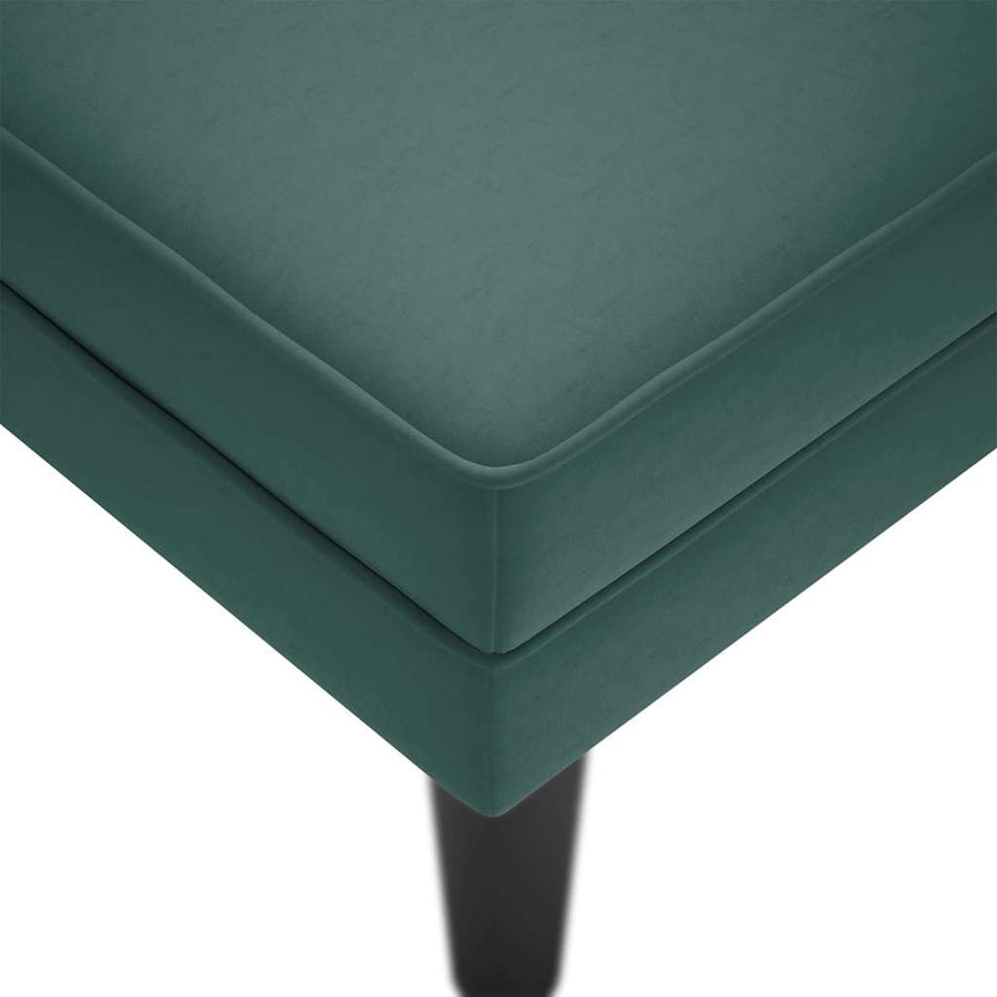 Chaise longue met kussen&rechterarmleuning fluweel donkergroen