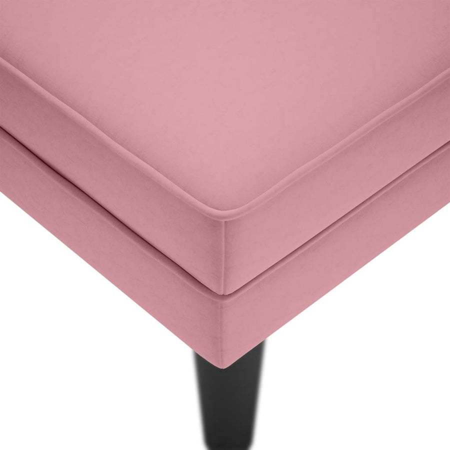 Chaise longue met kussen en rechterarmleuning fluweel roze