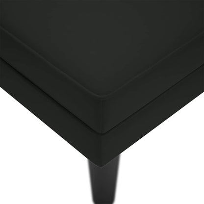 Chaise longue met kussen en rechterarmleuning fluweel zwart